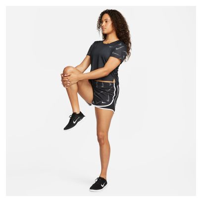 Maillot manches courtes Femme Nike Dri-Fit Swoosh Print Noir