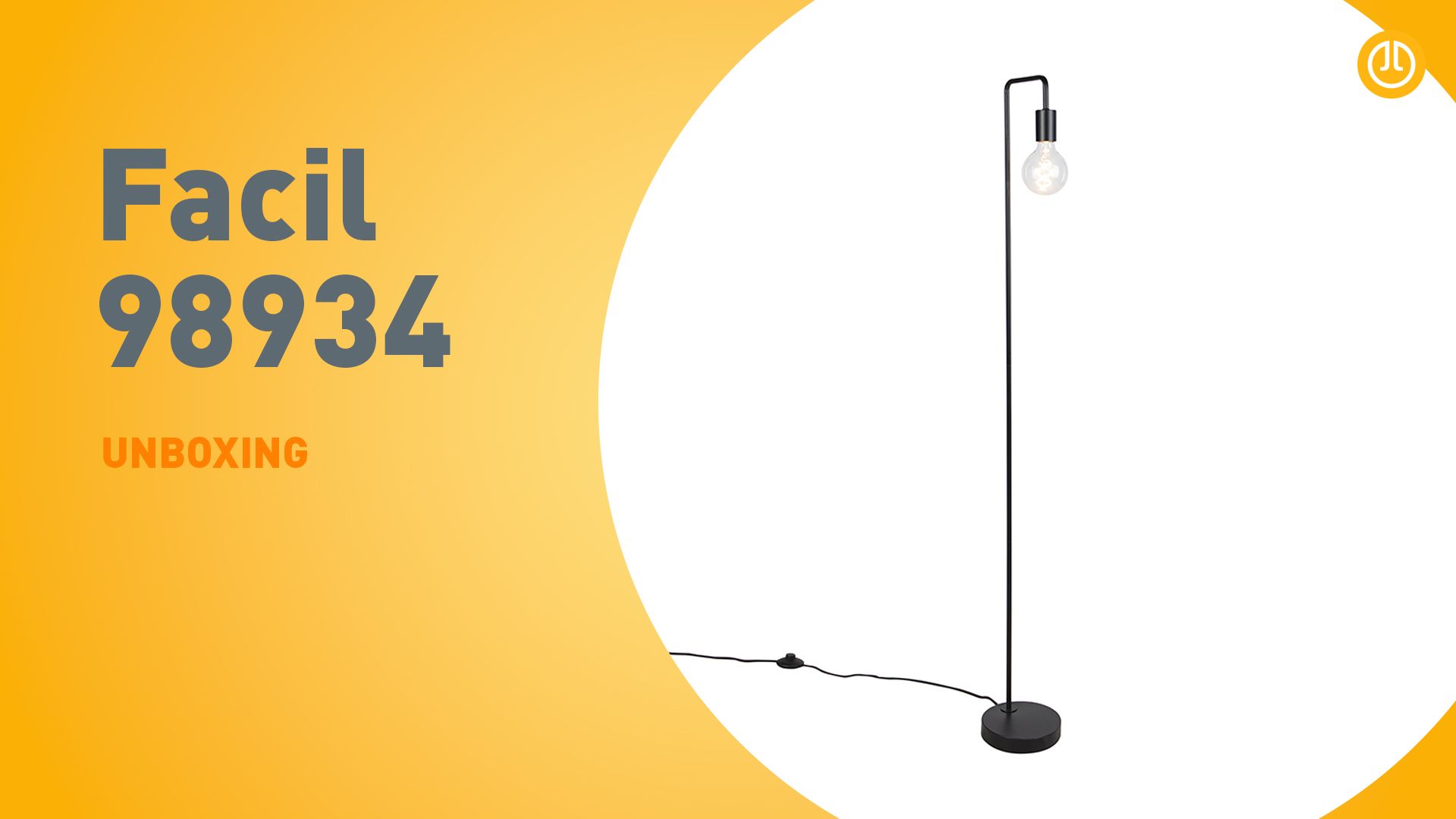 Moderne vloerlamp zwart rond 145cm - Facil