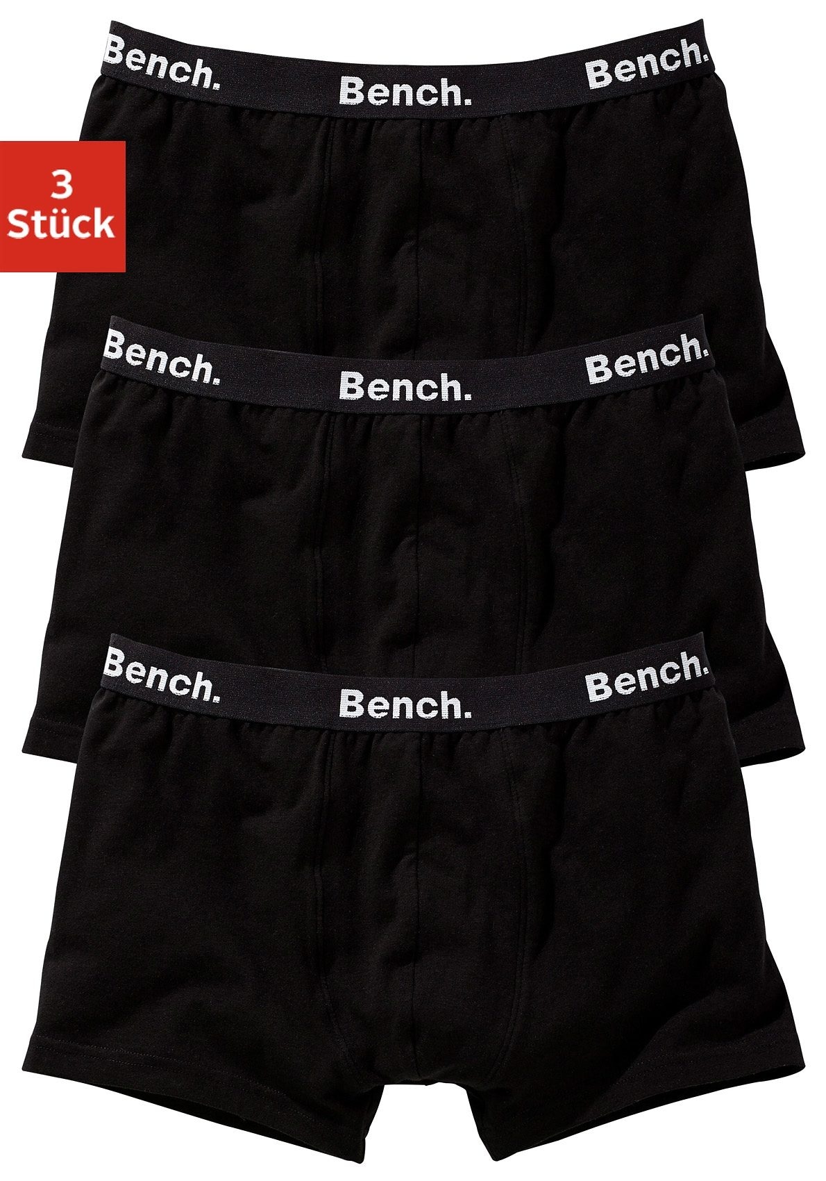 Bench. Boxer »Boxershorts für Jungen«, 3 Stk. mit Logo-Webbund