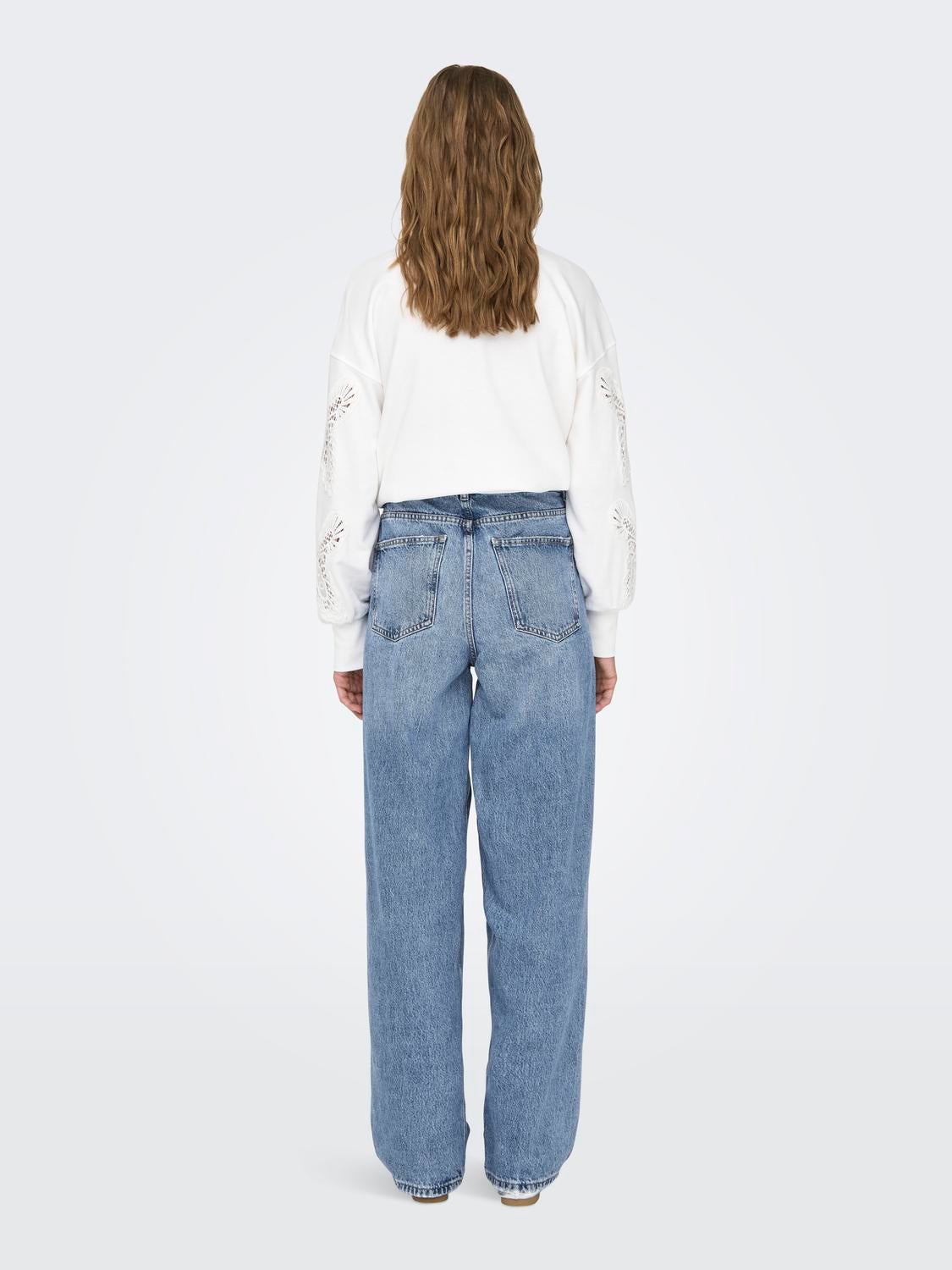 ONLHARLEY Niedrige Taille Baggy Fit Jeans Light Blue Denim
