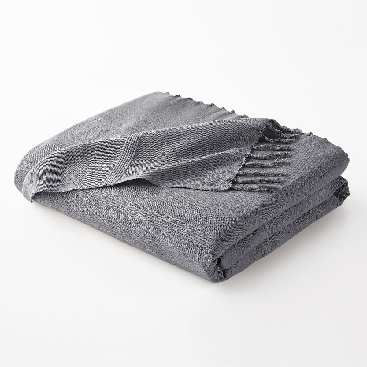 LA REDOUTE INTERIEURS<br>Manta de algodão com franjas, Nedo