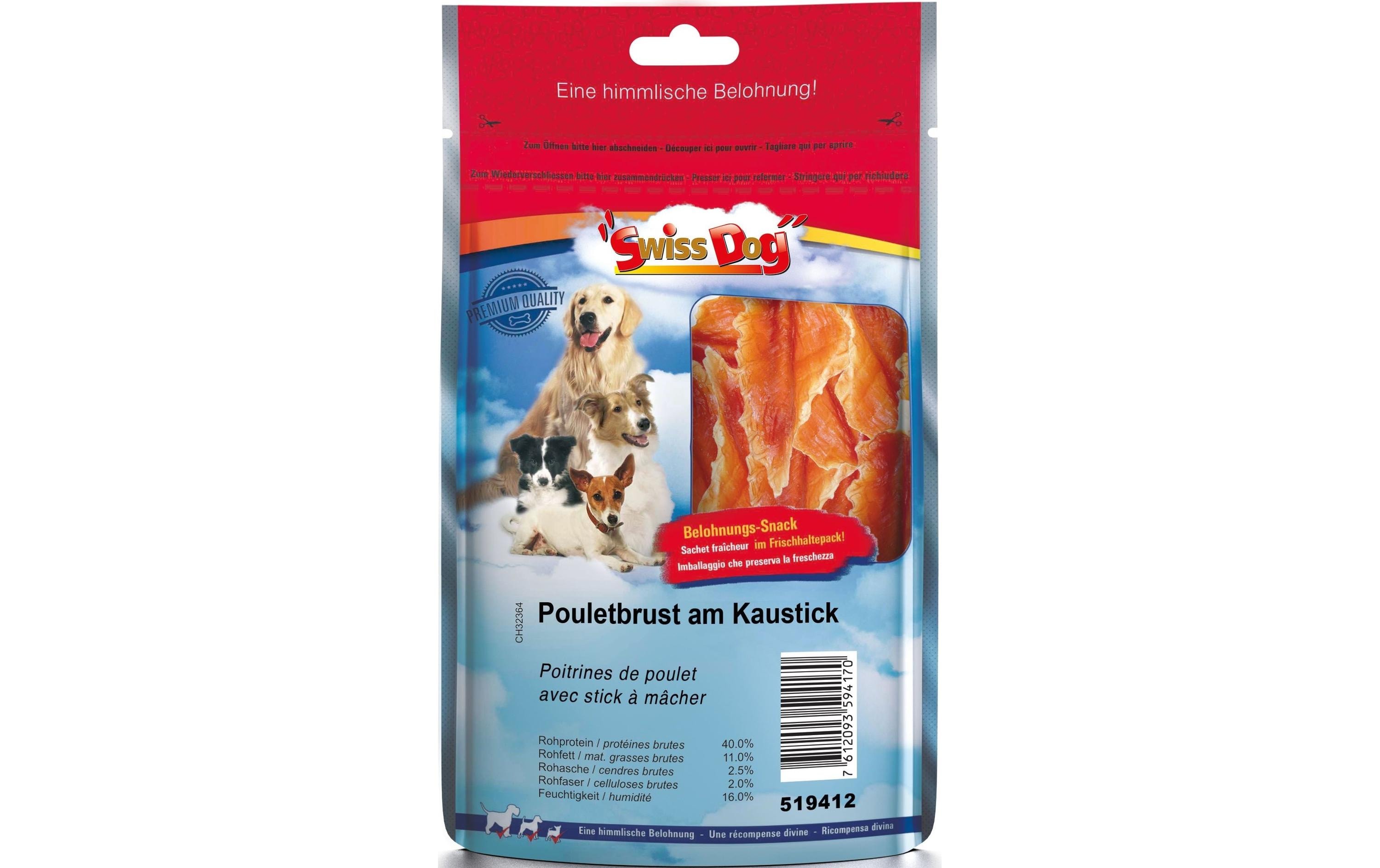 Kausnack Pouletbrust am Kaustick, 300 gKauartikel für Hunde