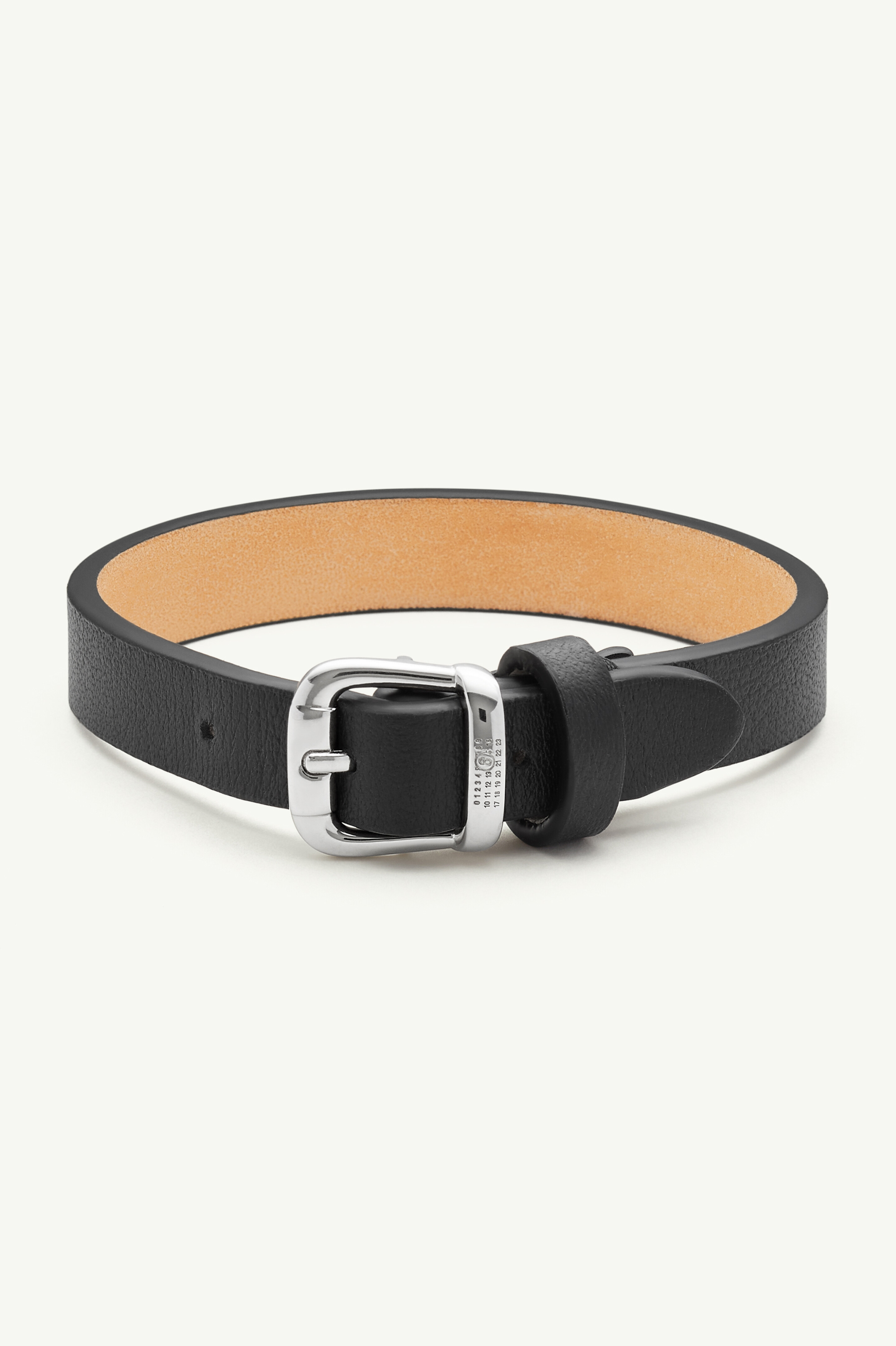 Bracelet à boucle en cuir de veau pour femme | MM6