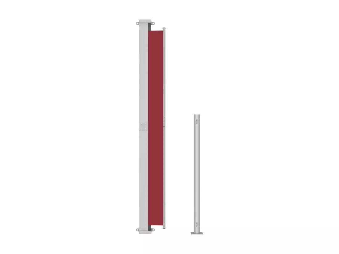 Auvent latéral rétractable de patio 220x500 cm Rouge