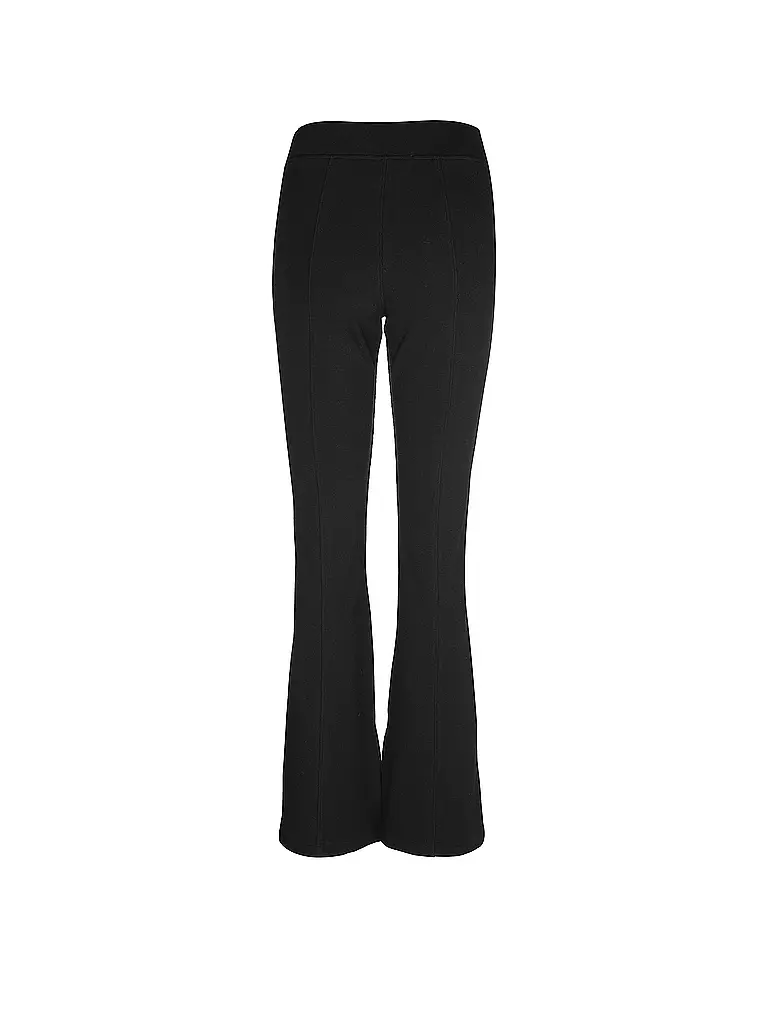 TOMMY JEANS Hose Bootcut TJW SLIT BADGE FLARE LEGGINGS schwarz