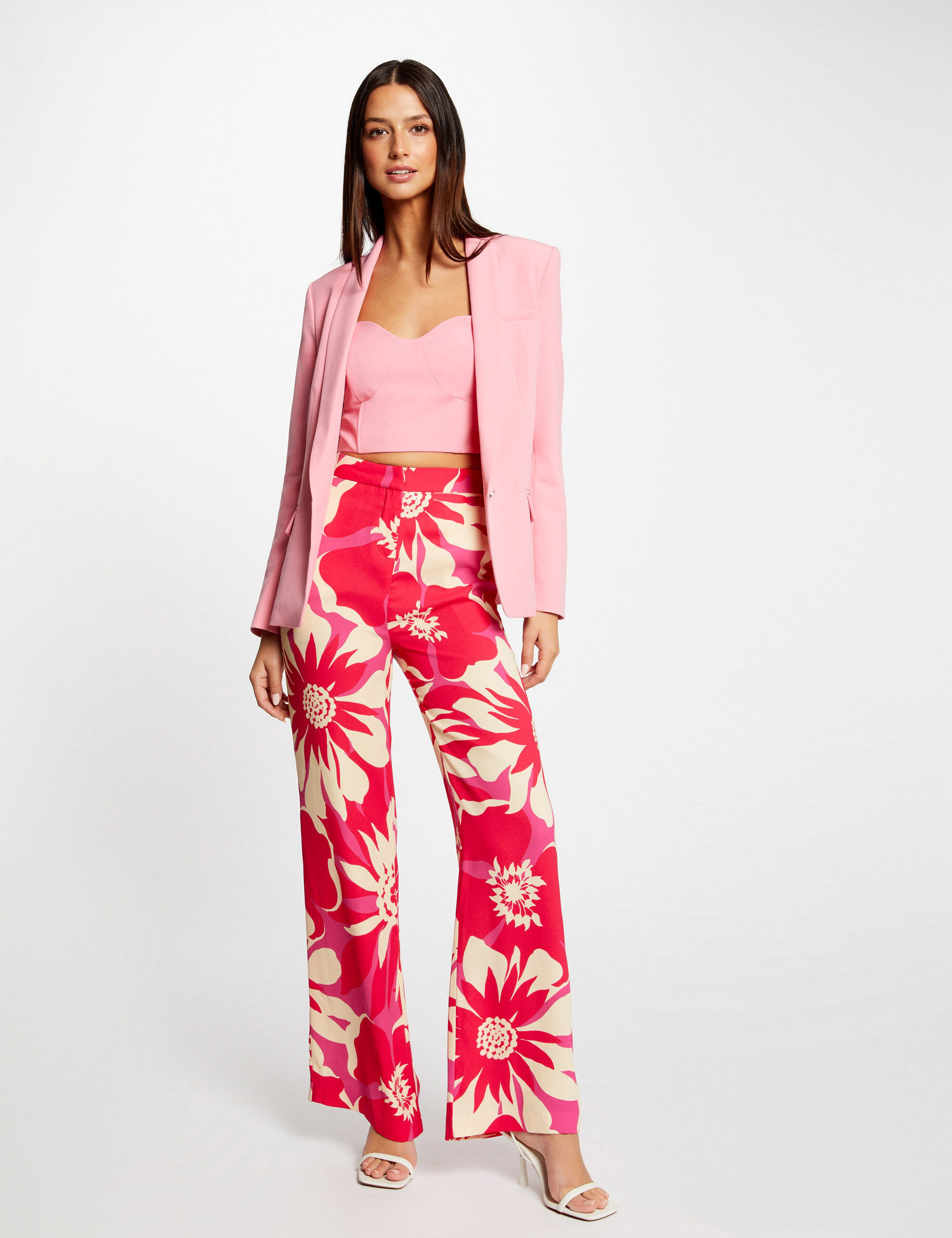 Bustier bretelles larges rose clair femme - rose_clair