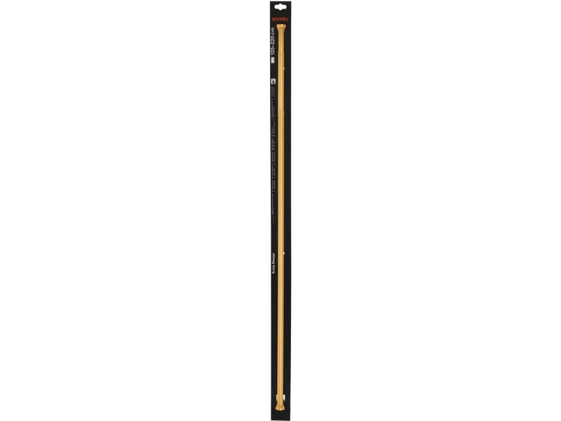 spirella Duschvorhangstange Kreta 125/220 x 2.1 cm, Gold Duschvorhangs-Stange ohne Bohren
