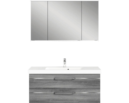 Pelipal Sunline 108-122 Grafiet Structuur Badkamermeubelset (horizontaal)