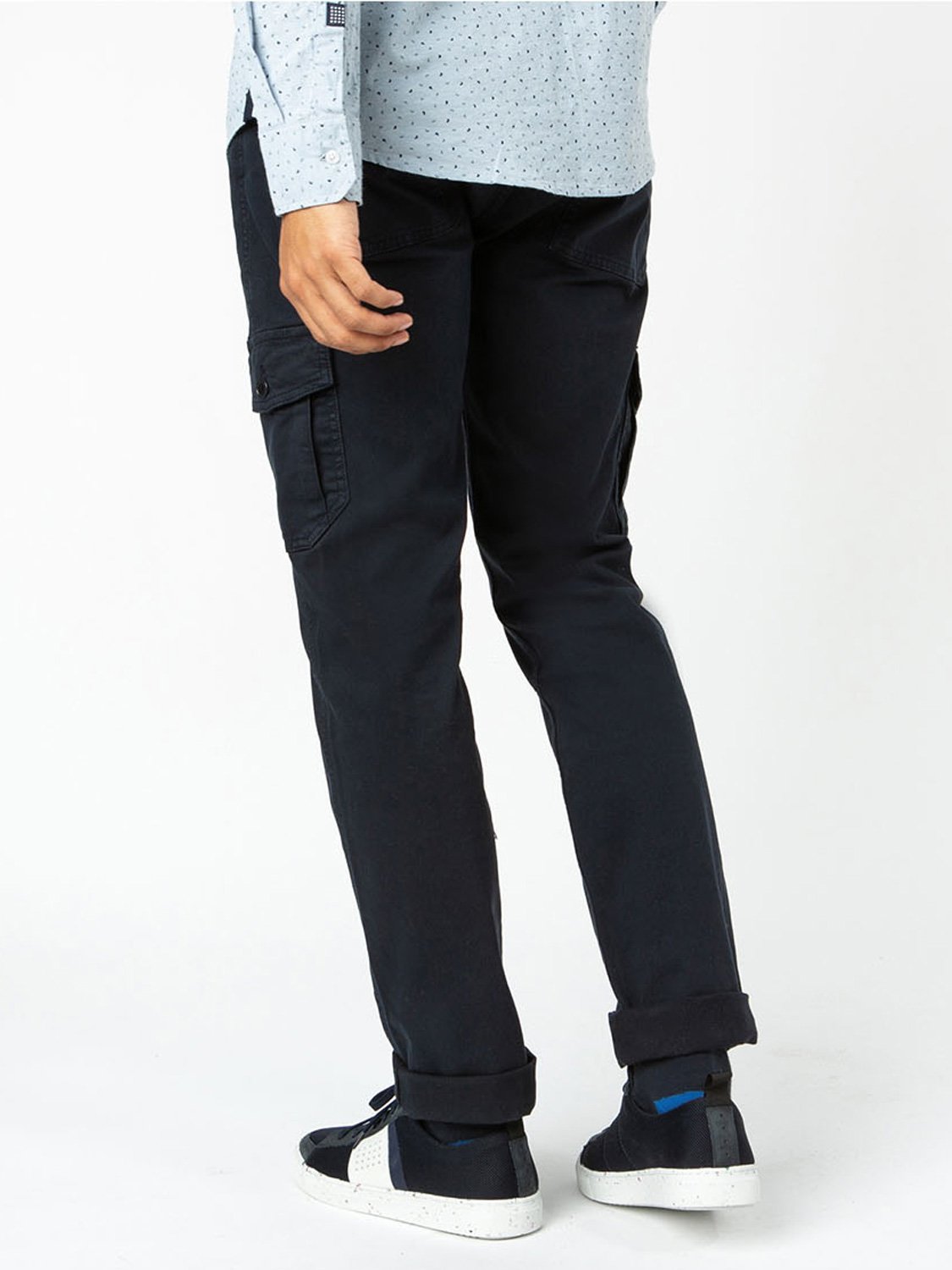 Pantalon Cargo Homme Coton Biologique Marine