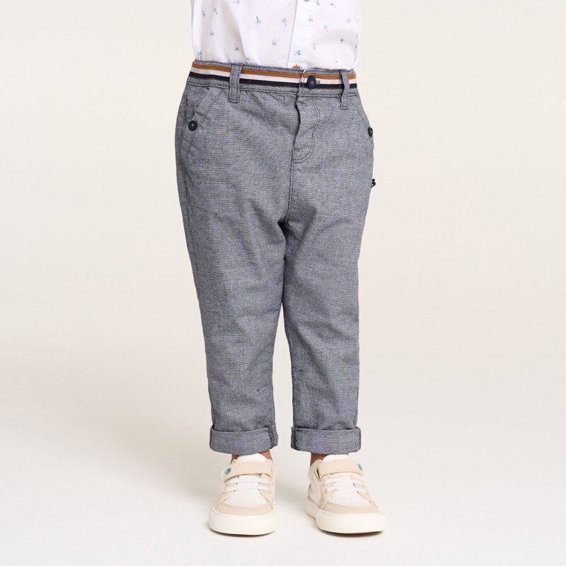 Pantalon coton fantaisie bleu bébé garçon Turquoise