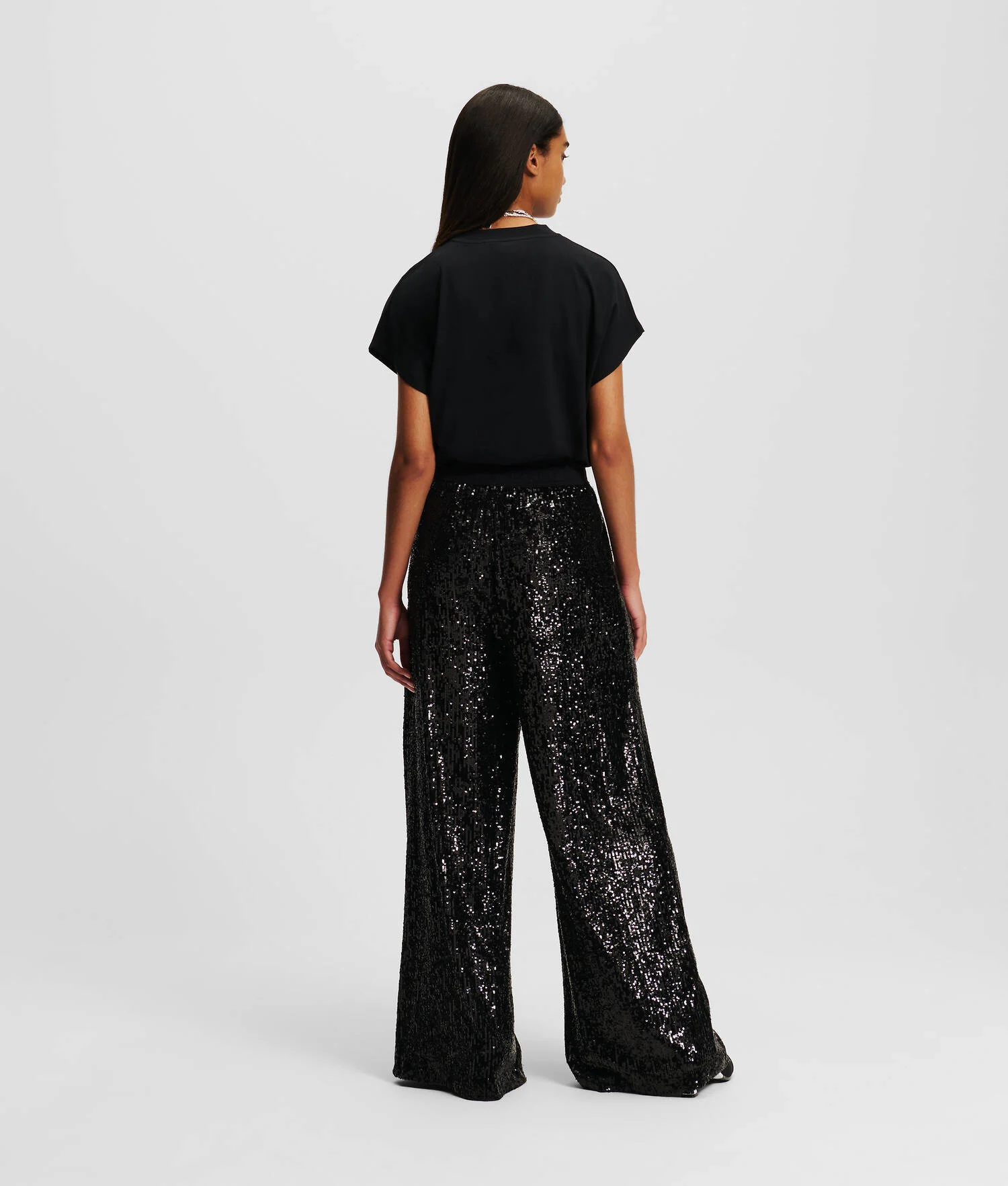 PANTALON EN JERSEY À SEQUINS