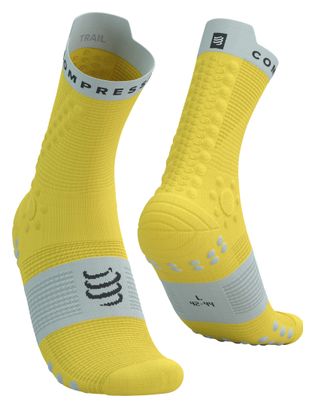 Chaussettes Compressport Pro Racing V4.0 Trail Jaune/Bleu