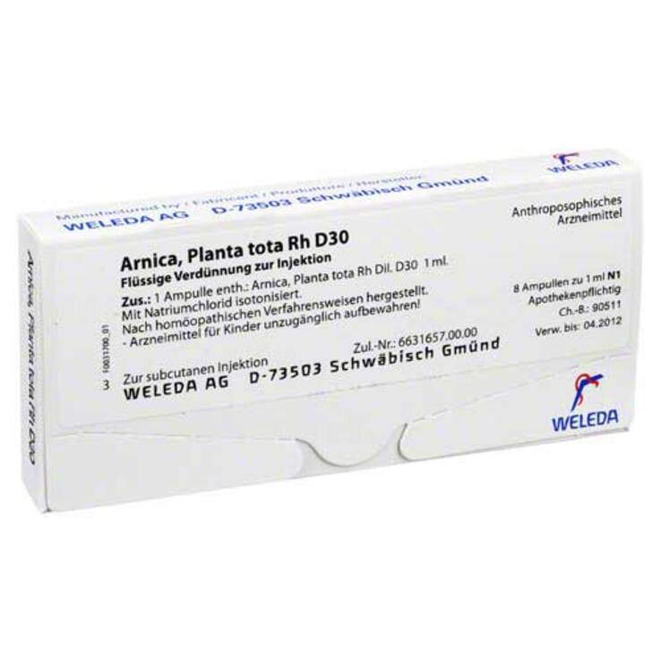 Arnica Planta Tota RH D 30 Ampullen, 8X1 ml