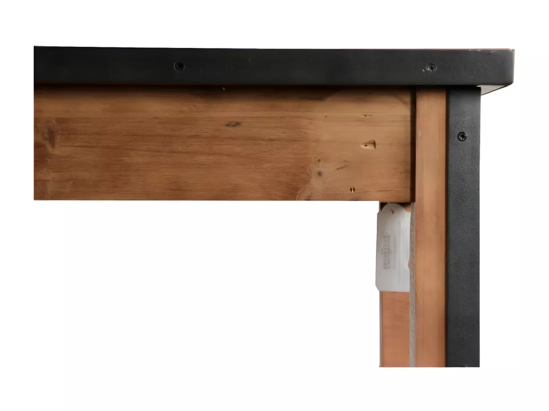 Console drapier Bois-Métal Marron - Eduline Décoration d'Autrefois