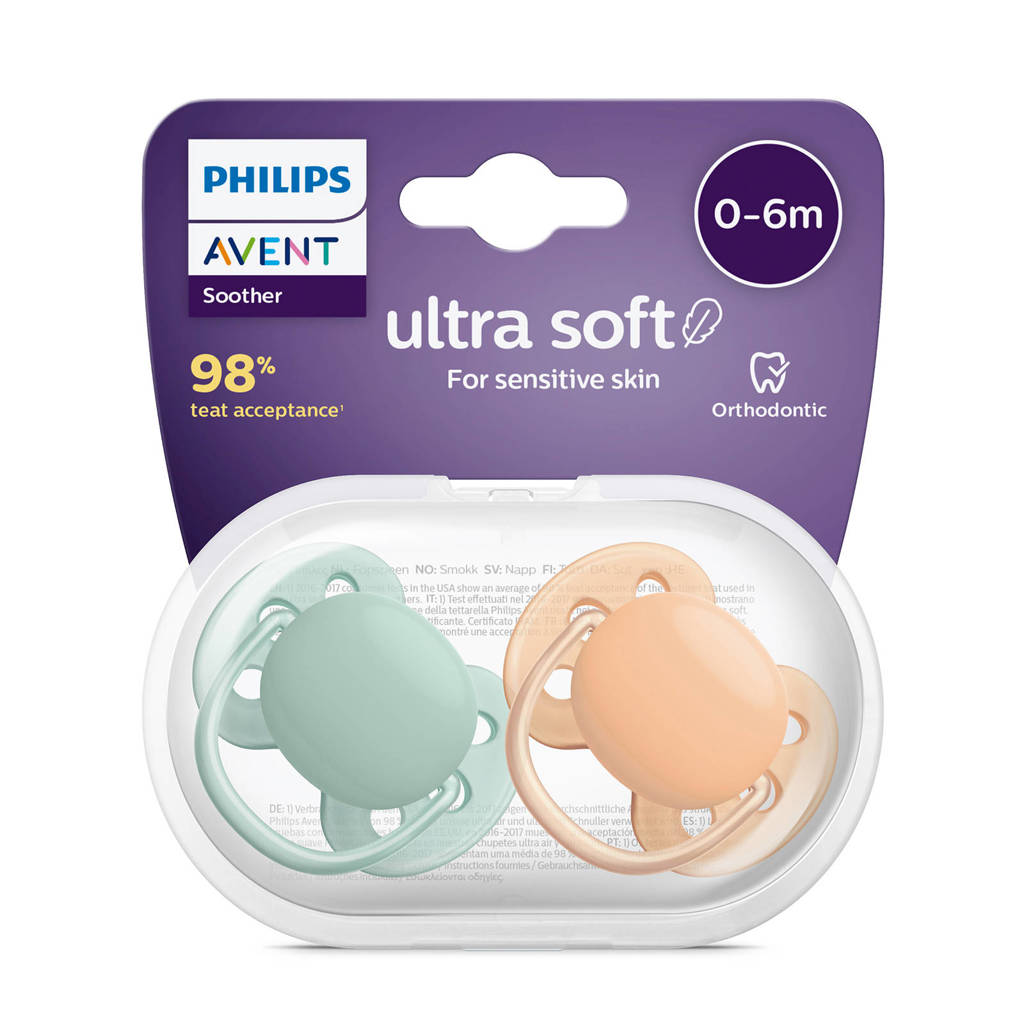 Een hele fijne speenfopspeen 0-6M 2 stuks SCf091/03