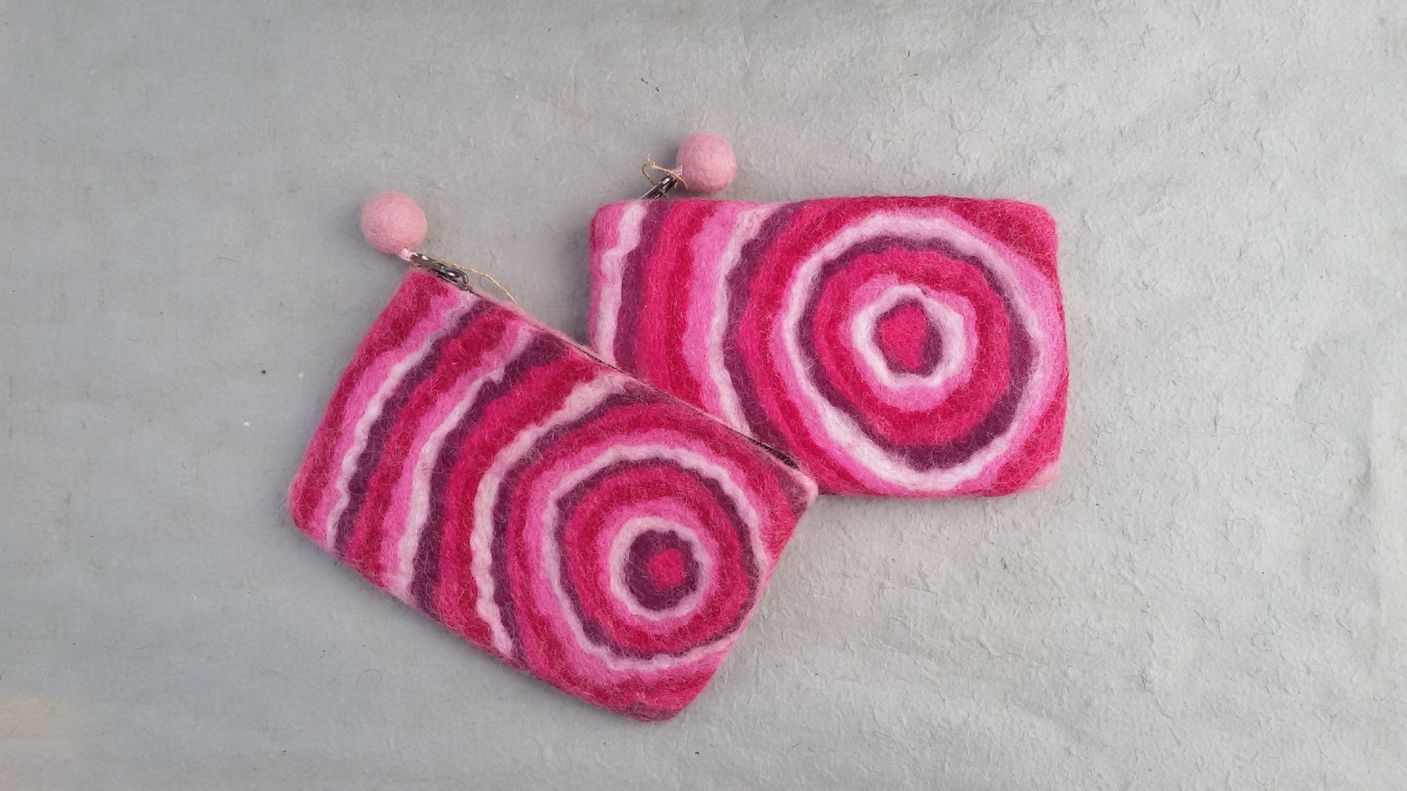 Filz-Etui mit Zipper rosa, B 16 cm, H 10 cm günstig bestellen