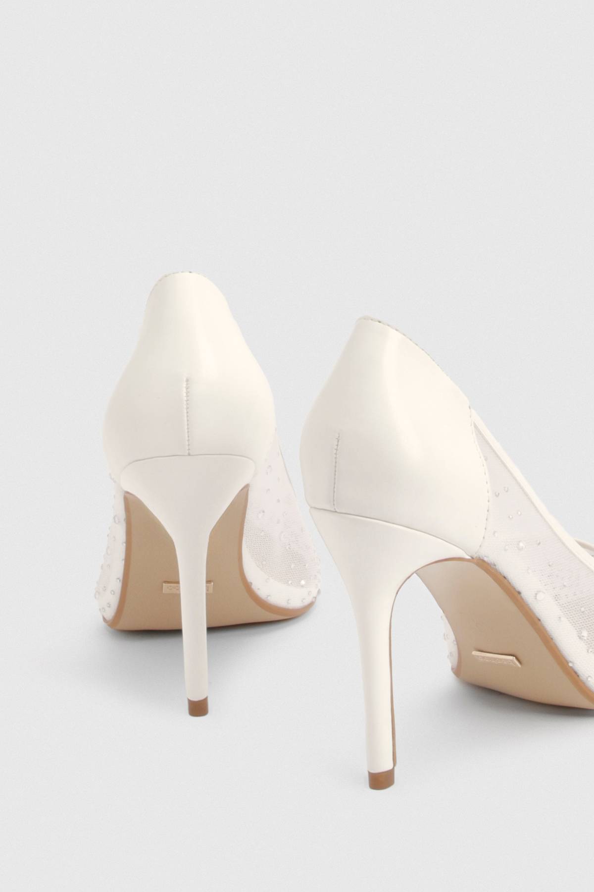 boohoo Escarpins De Mariée Ornés Coupe Large