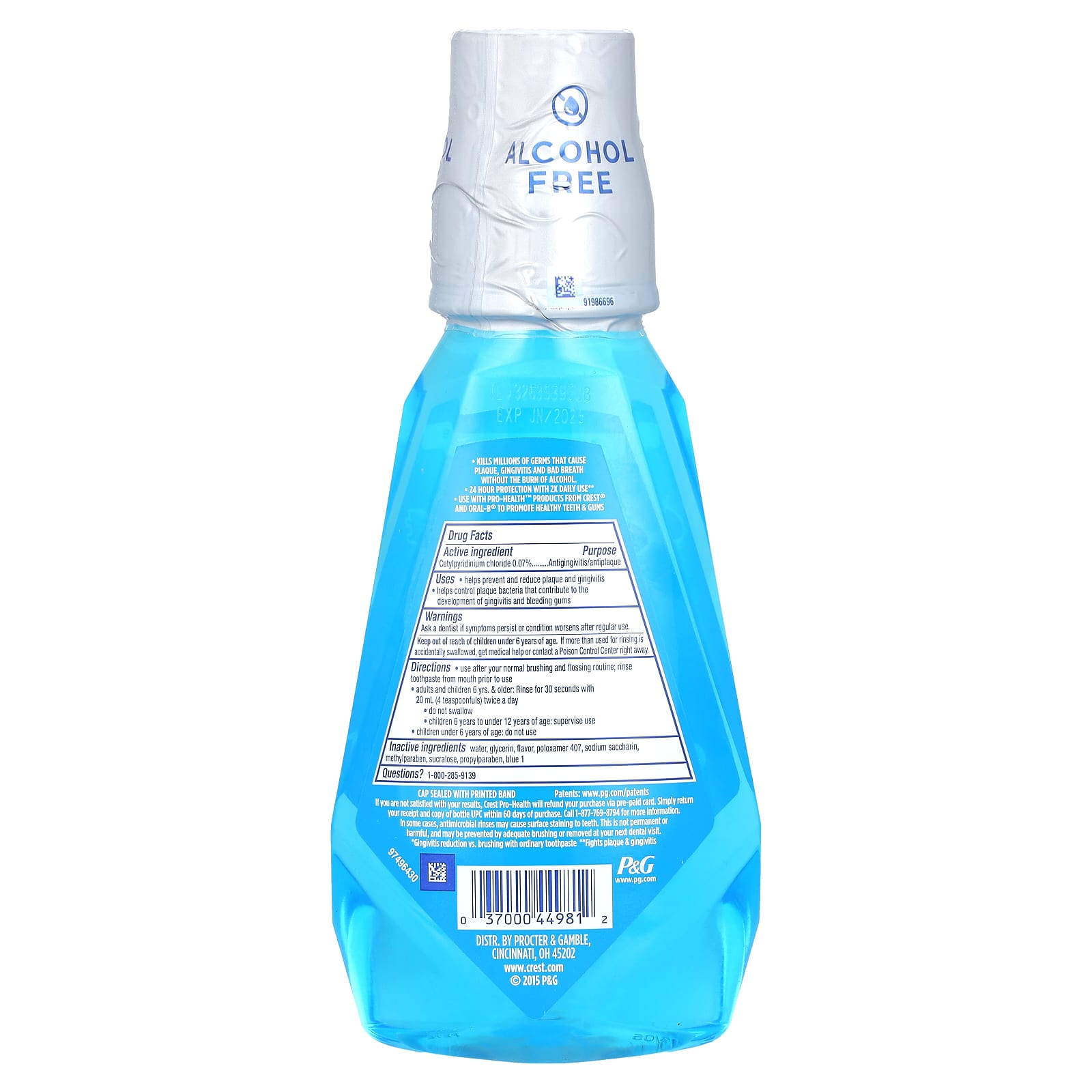 Crest, Pro Health, Multi-Protection Mondspoeling, Alcoholvrij, Clean Mint, 500 ml