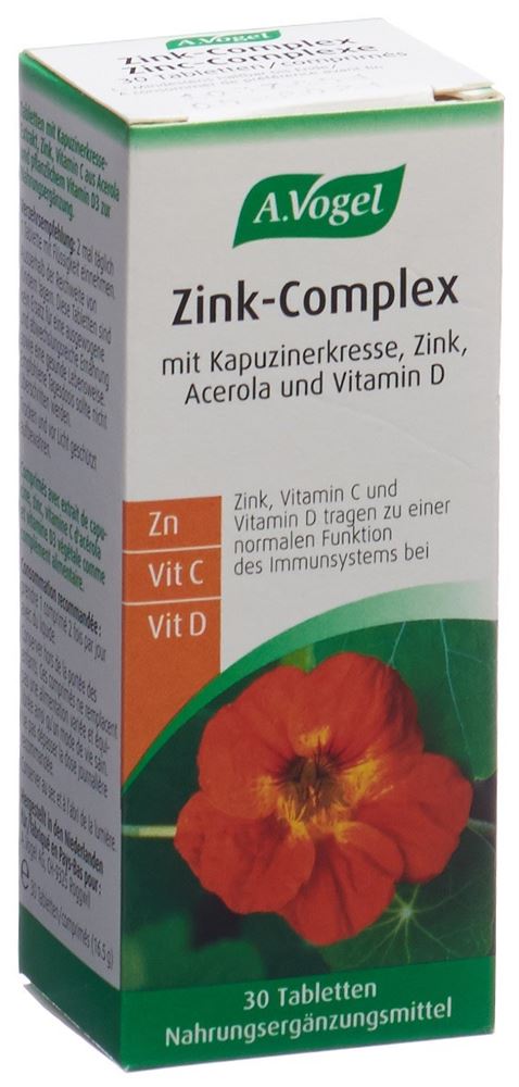 VOGEL Zink-Complex<br>30 Stück, Glasflasche, Tablette
