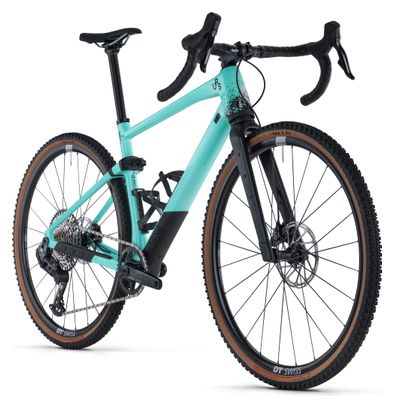 Vélo de Gravel BMC URS 01 LT Two Sram Rival eTap AXS / GX Eagle AXS 12V 700 mm Bleu Vert Minty Aqua 2024