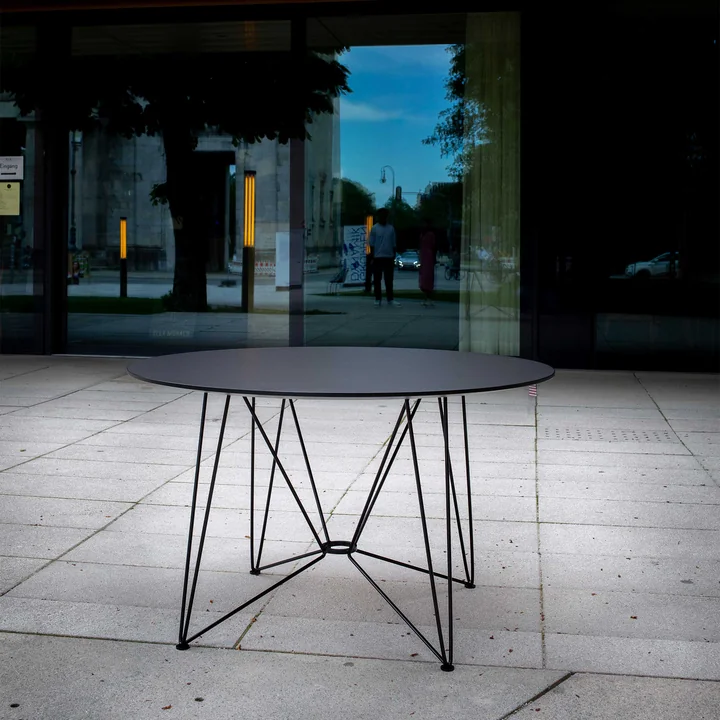 Acapulco Design - The Ring Table, H 74 x Ø 120 cm, HPL schwarz / schwarz
