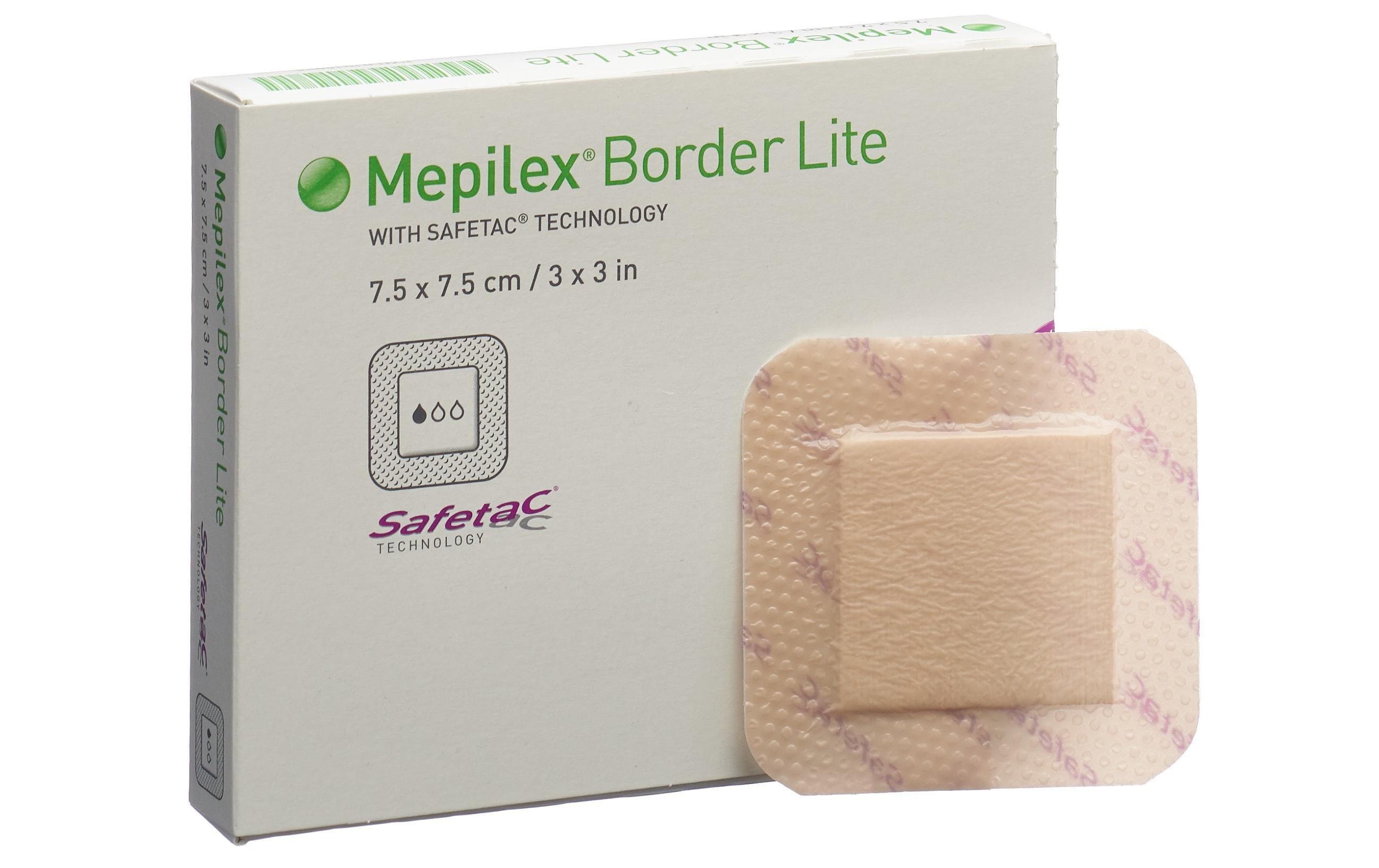 Wundpflaster Mepilex Border Lite 7.5 x 7.5 cm, 5 StückAll-in-one Schaumpflaster
