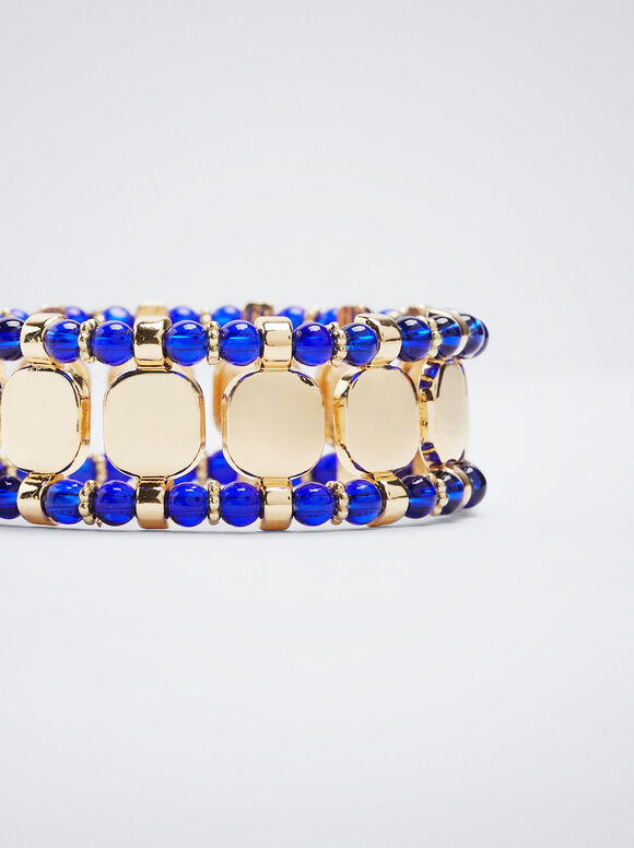 Pulsera Elástica Bicolor - Azul