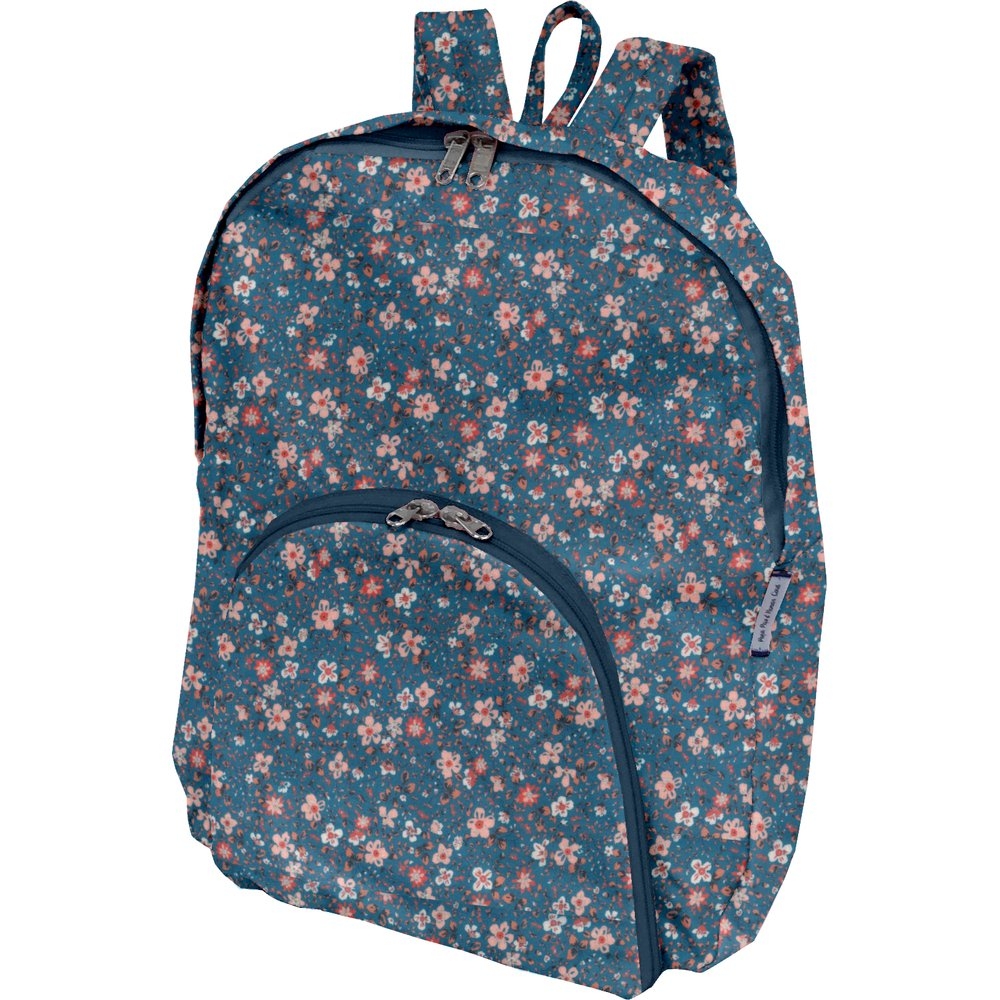 Sac À Dos Pliable Fleuri Nude Ardoise