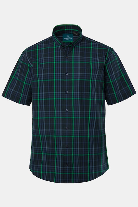 Boston Park Karohemd, Halbarm, Mini Buttondown-Kragen, Comfort Fit, bis 8 XL