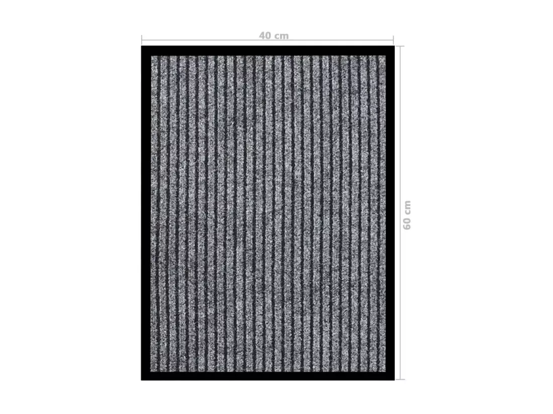 Paillasson rayé Gris 40x60 cm
