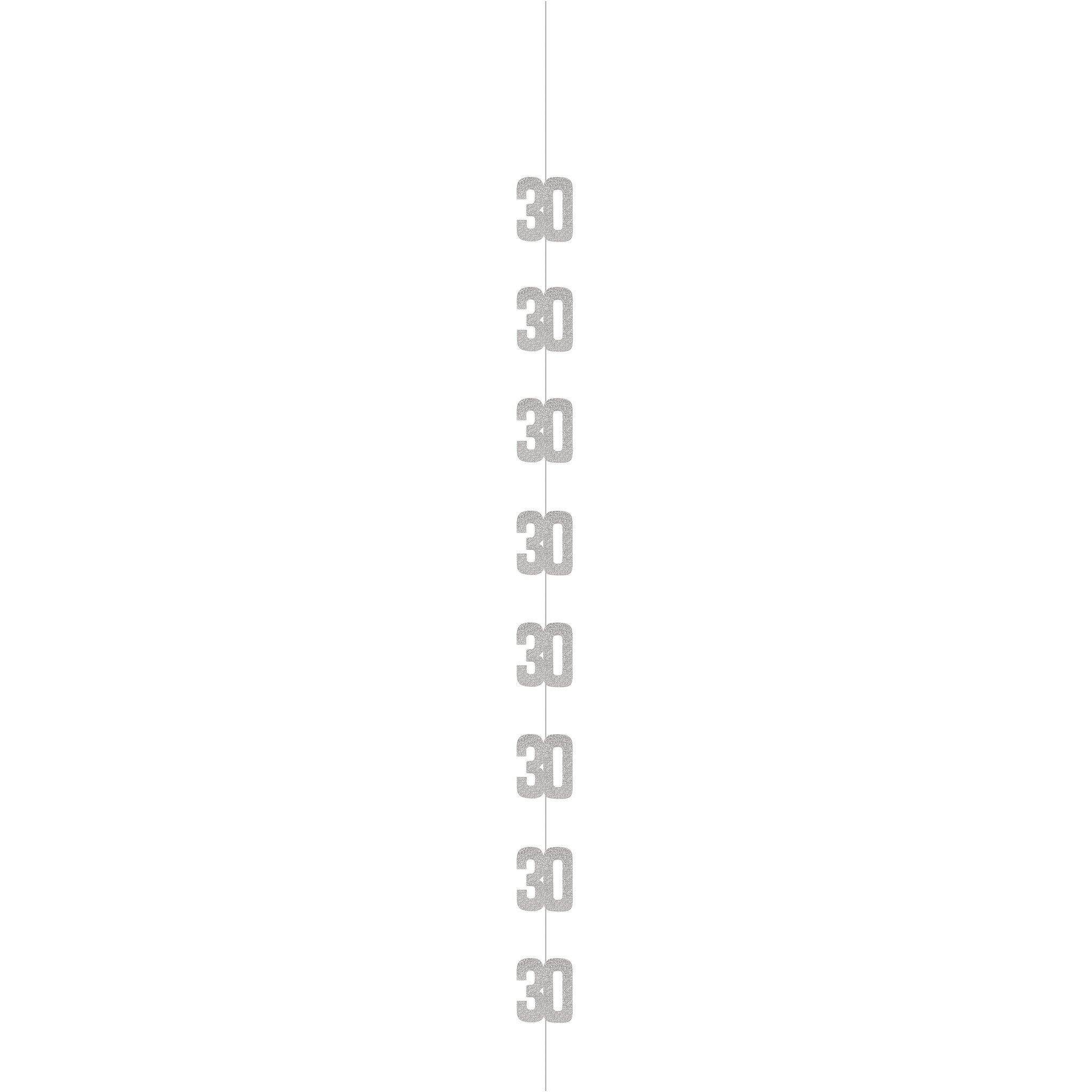 30 Jaar Hangdecoratie Zilver 1,52m