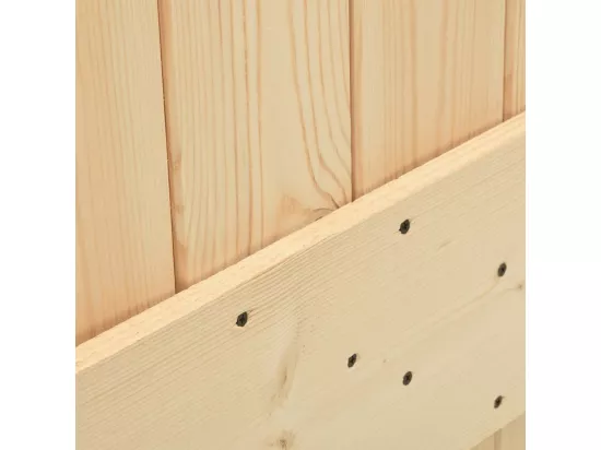 Porte coulissante et kit de quincaillerie 90x210 cm pin massif