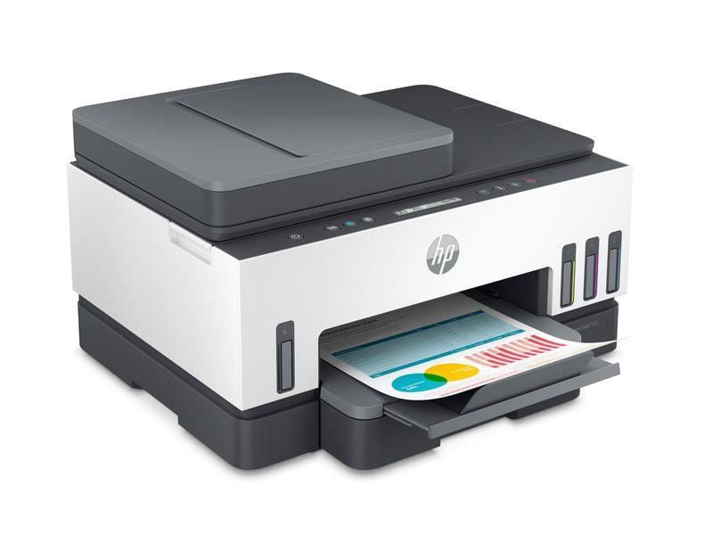 HP Multifunktionsdrucker Smart Tank Plus 7305 All-in-One 3-in-1-Drucker mit WLAN, LAN, USB und Bluetooth-Konnektivität sowie intelligentem Farbtank-System