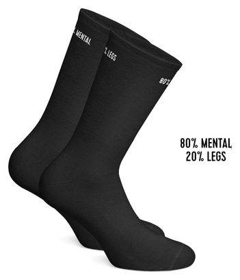 Chaussettes Çois '80% Mental 20% Legs' Noir