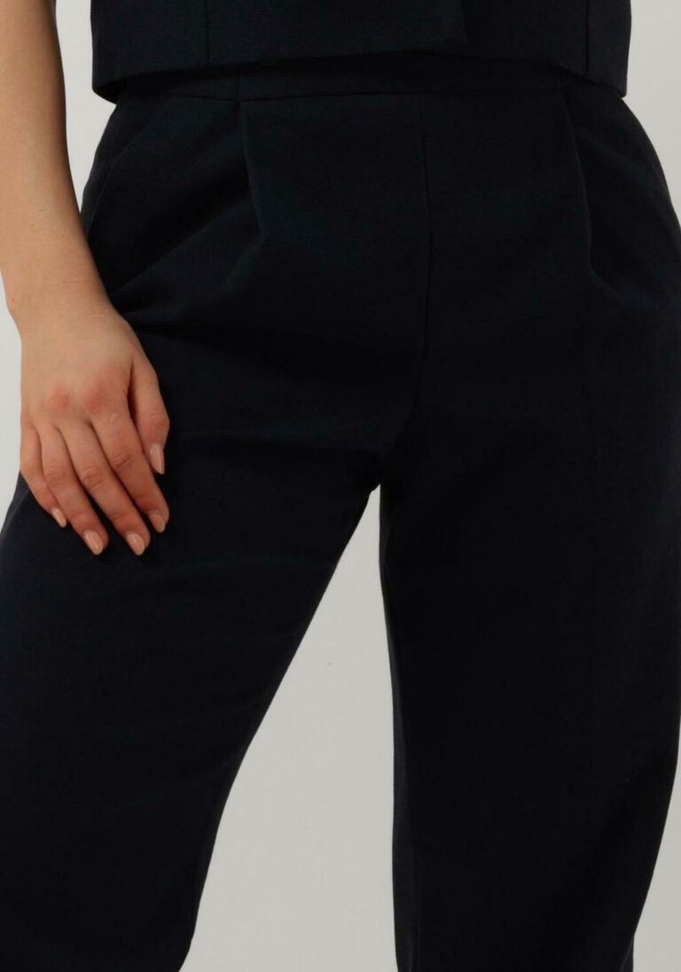 RUBY TUESDAY donkerblauwe ruby tuesday wijde broek relena straight leg pants with zipper at side