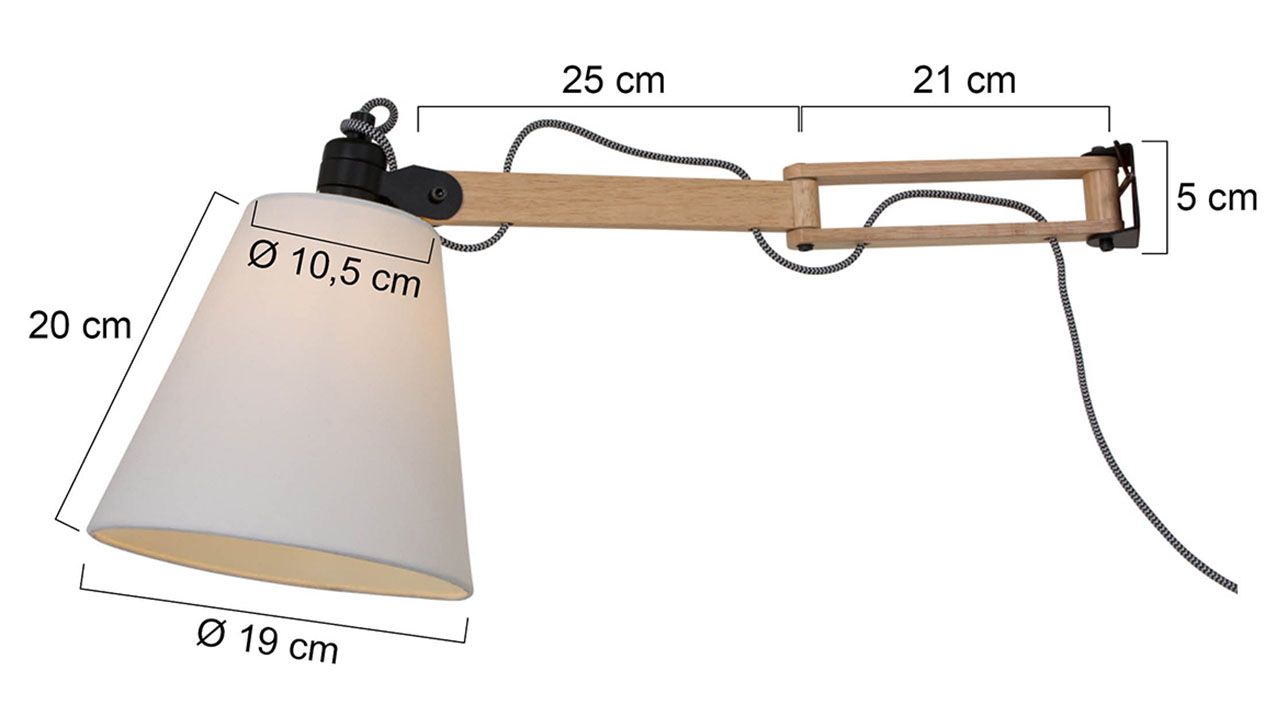 Wandlamp 8853BE Liv Mexlite B10 x D55 cm
