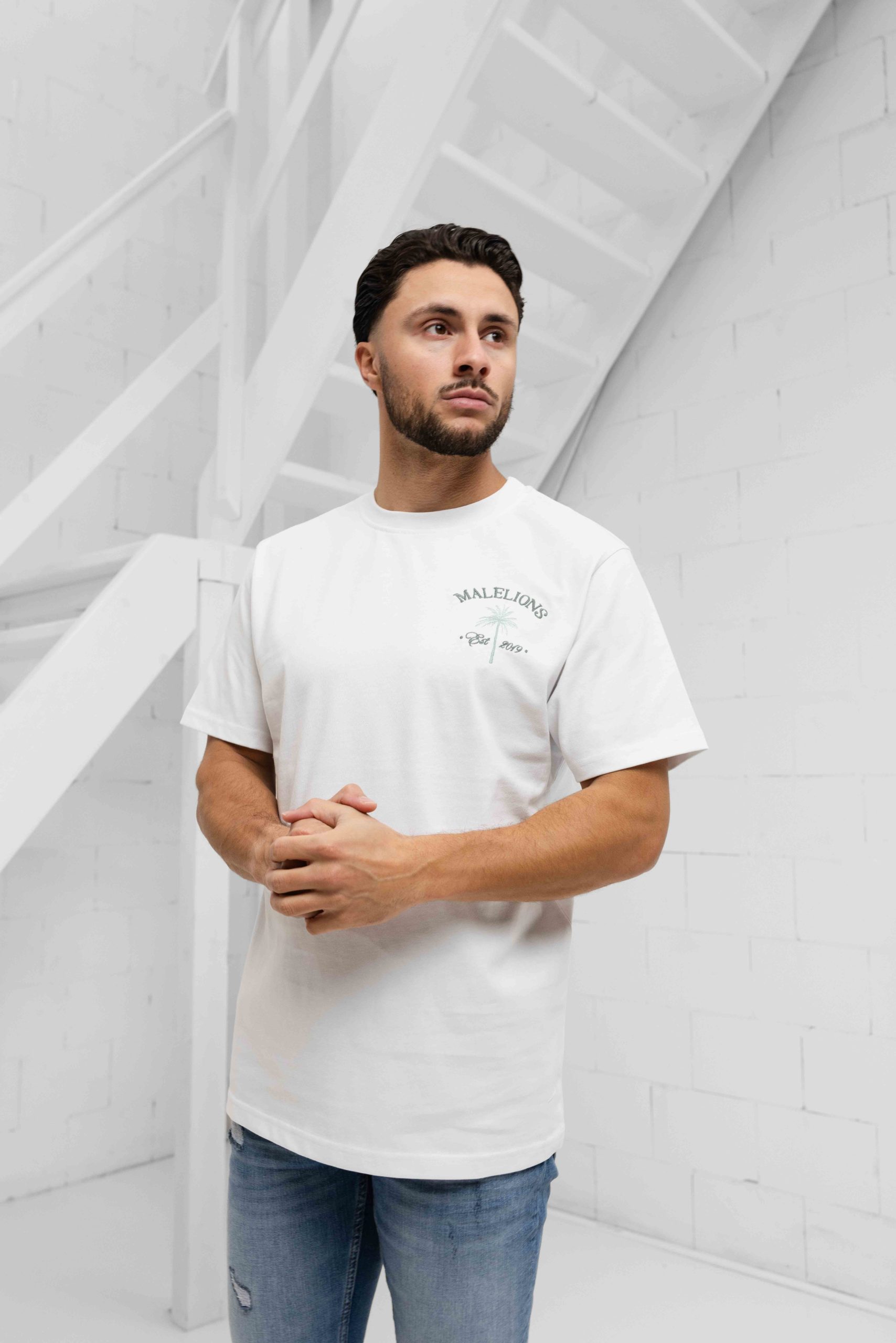 Malelions Jungle T-Shirt Heren Wit