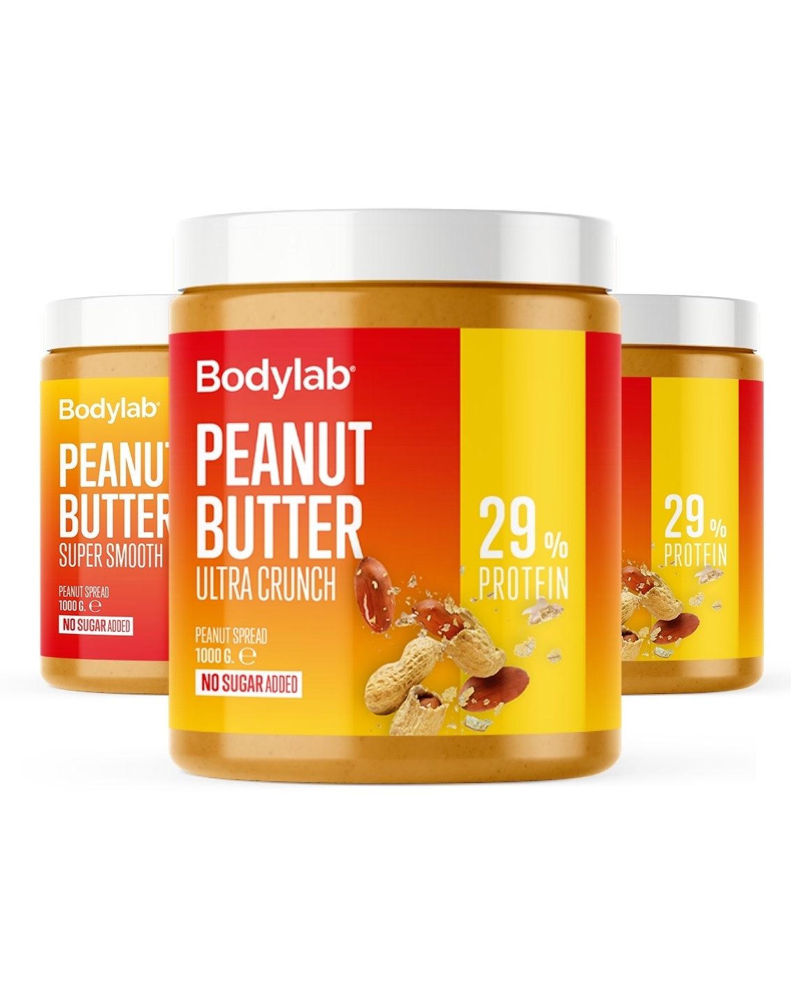 Bodylab Peanut Butter 3x1kg - TREPAKNING