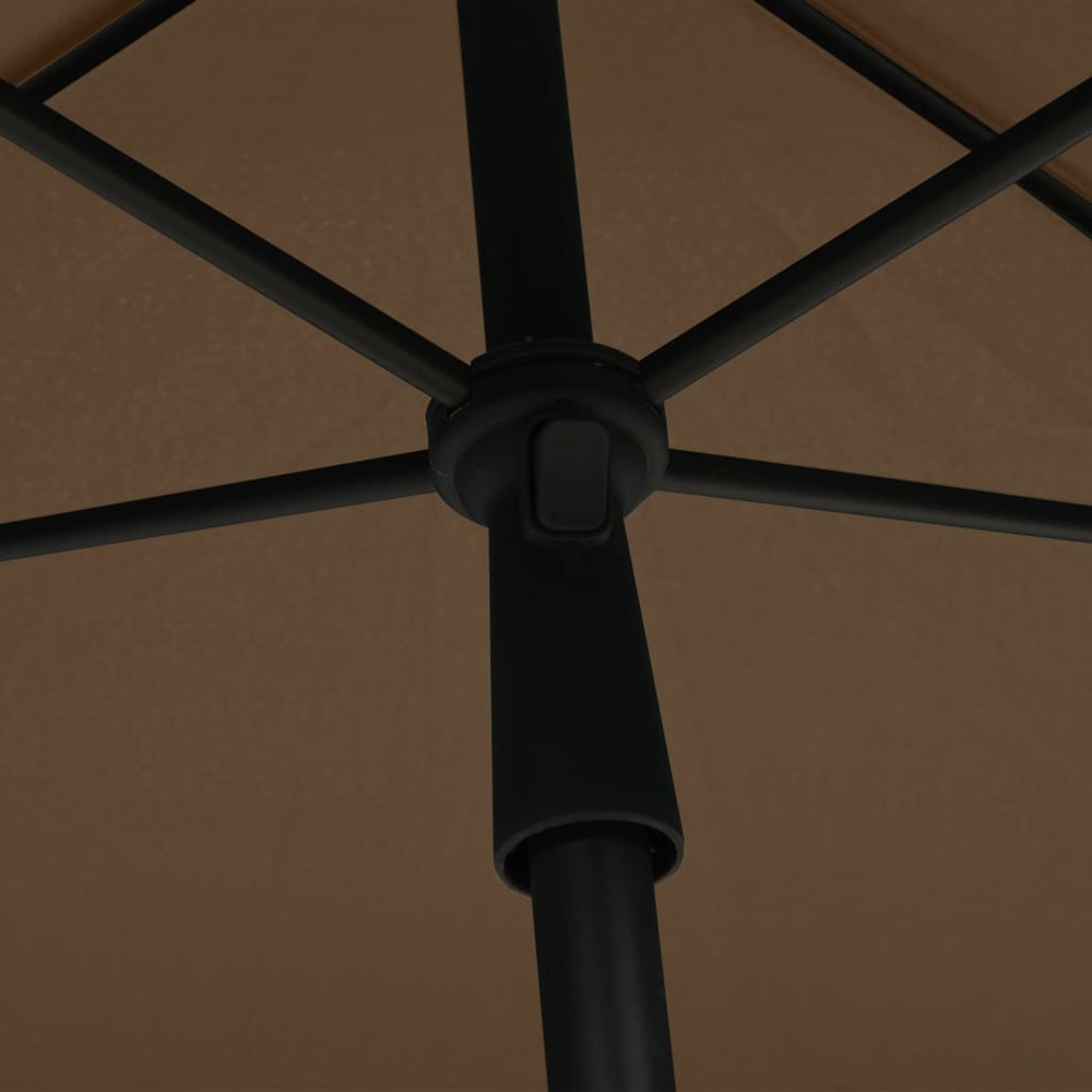 Parasol de jardin avec mât 210 x 140 cm taupe
