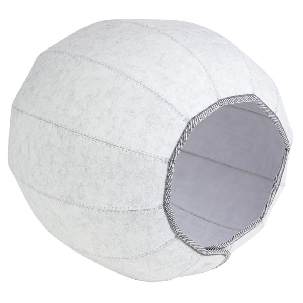 Maison pour chat feutrine blanc L41xl41xH12 cm
