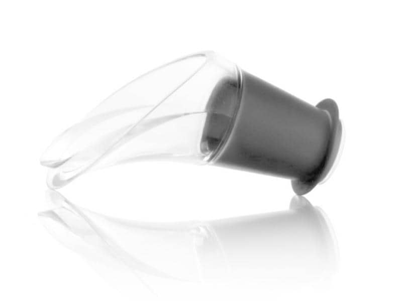 Vacuvin Weinausgiesser 2 Stück, Grau/Transparent Eleganter Flaschenausgiesser, schwarz