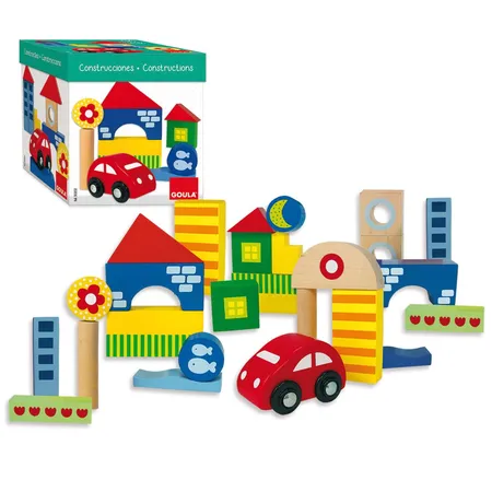 Jumbo Spiele GOULA Holzbausteine-Set 26 Spielsteine