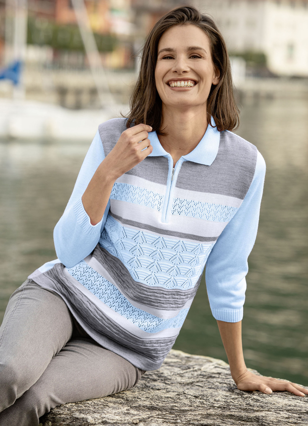 Pullover mit dezentem Glanz
