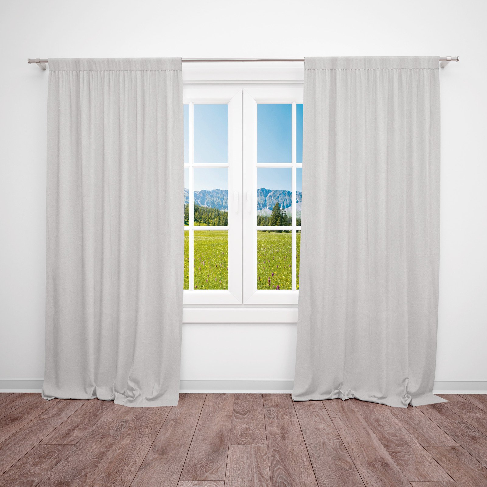 Fertigvorhang Polyester 140 x 260 cm beige