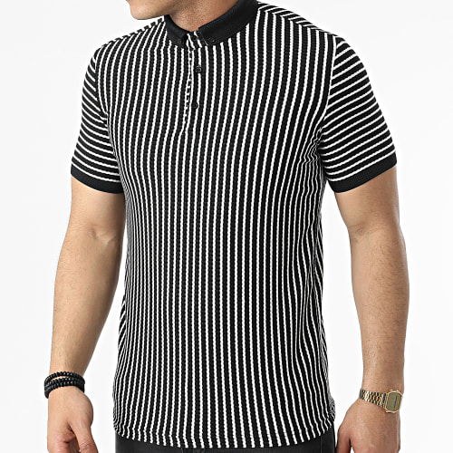 Polo A Manches Courtes 1750 Noir Blanc