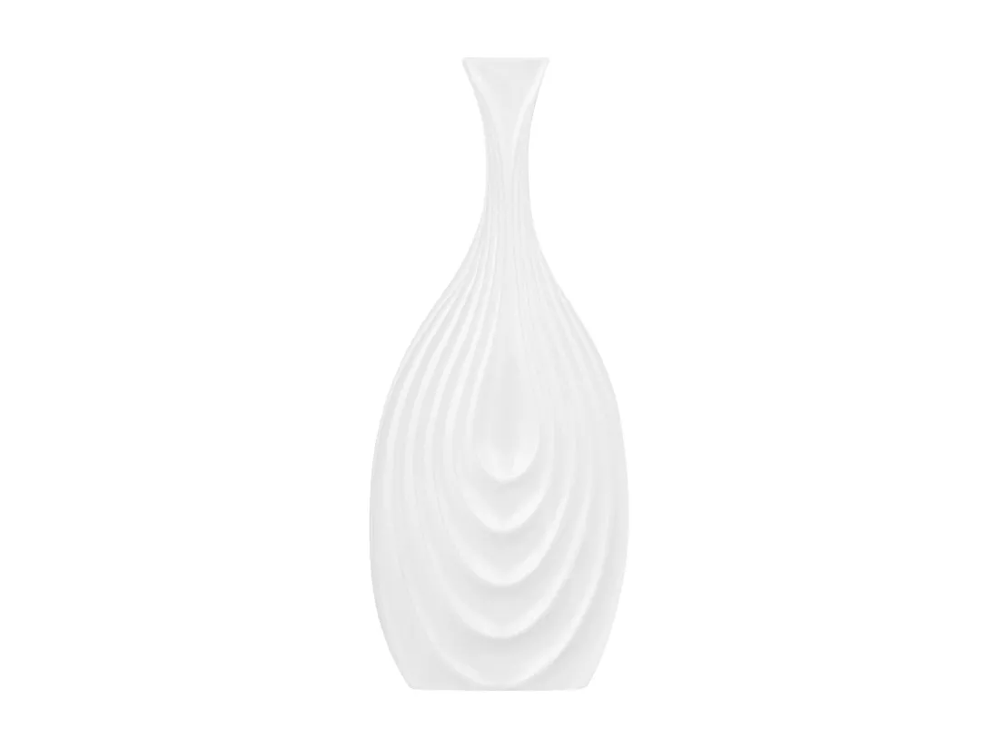 Vase décoratif THAPSUS Céramique 39 cm Blanc