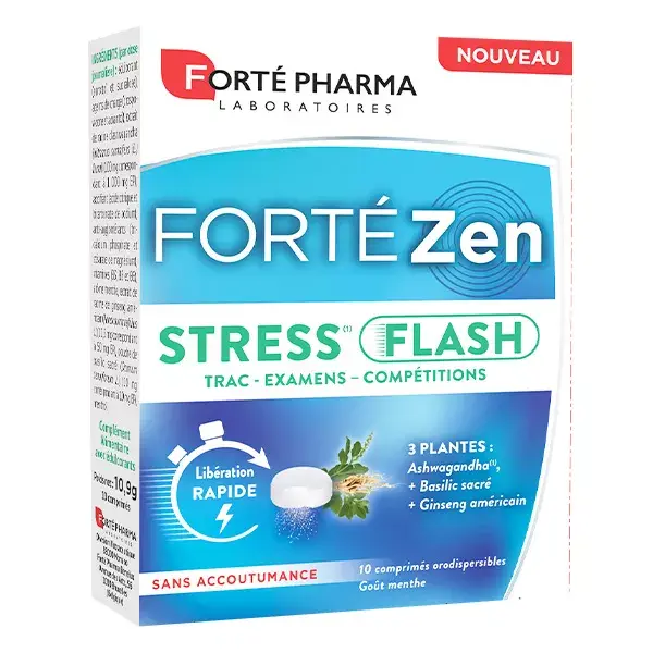 Forté Pharma Forté Zen Stress Flash Ashwagandha 10 comprimidos orodispersíveis