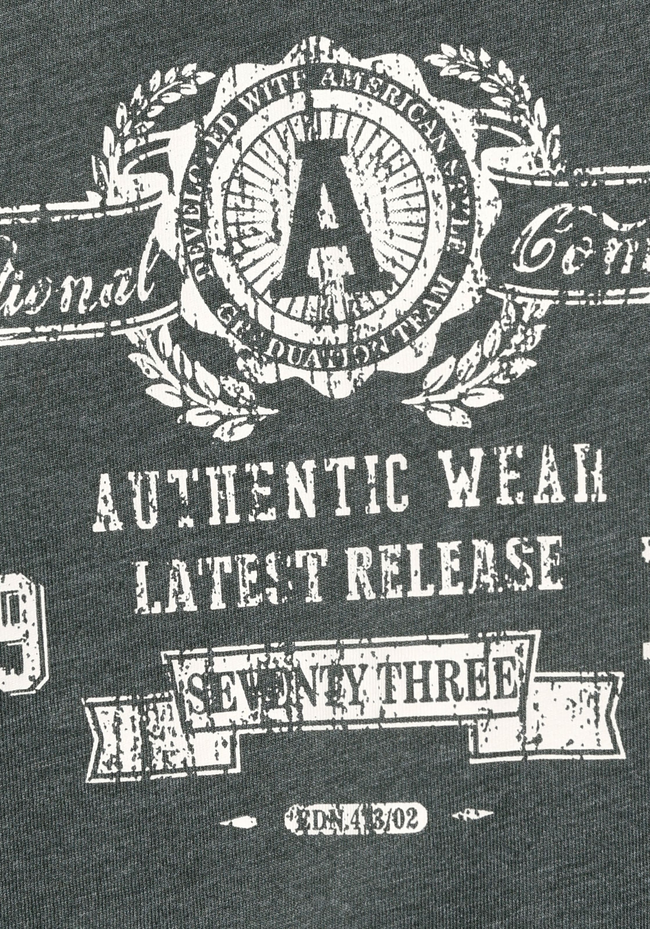 Arizona T-Shirt , Kurzarm,  melierte Optik,  Rundhalsausschnitt,  aus Single Jersey