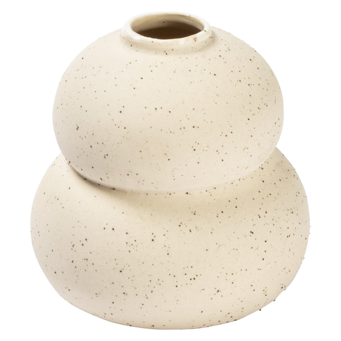 My Home Kleine Vase in bauchiger Form creme