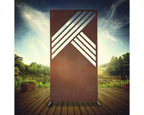 Privacyscherm met Hornbach-logo, 95 x 185 cm, roest